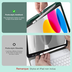 Vobafe Coque Clavier pour iPad A16 11/10 Ème Generation (11 Pouces 2025/10.9 Pouces 2022), Étui Keyboard 7 Couleurs Rétroéclairé