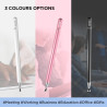 Stylets pour Téléphones Portables, Universel Capacitif Stylo Stylet écrans Tactile Por Apple iPad/Pro/Mini/Air/iPhone/Samsung/Ga