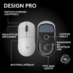 Logitech G PRO X SUPERLIGHT 2 SE, souris gaming sans fil, souris Pro-Grade 60 g avec 5 boutons programmables, capteur 44 000 DPI