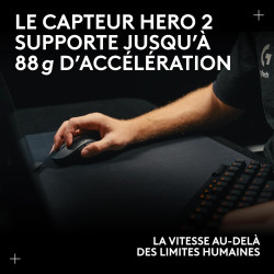 Logitech G Pro X Superlight 2c, Souris de Gaming sans Fil, Souris Pro-Grade compacte 53 g avec 5 Boutons programmables, USB-C, c