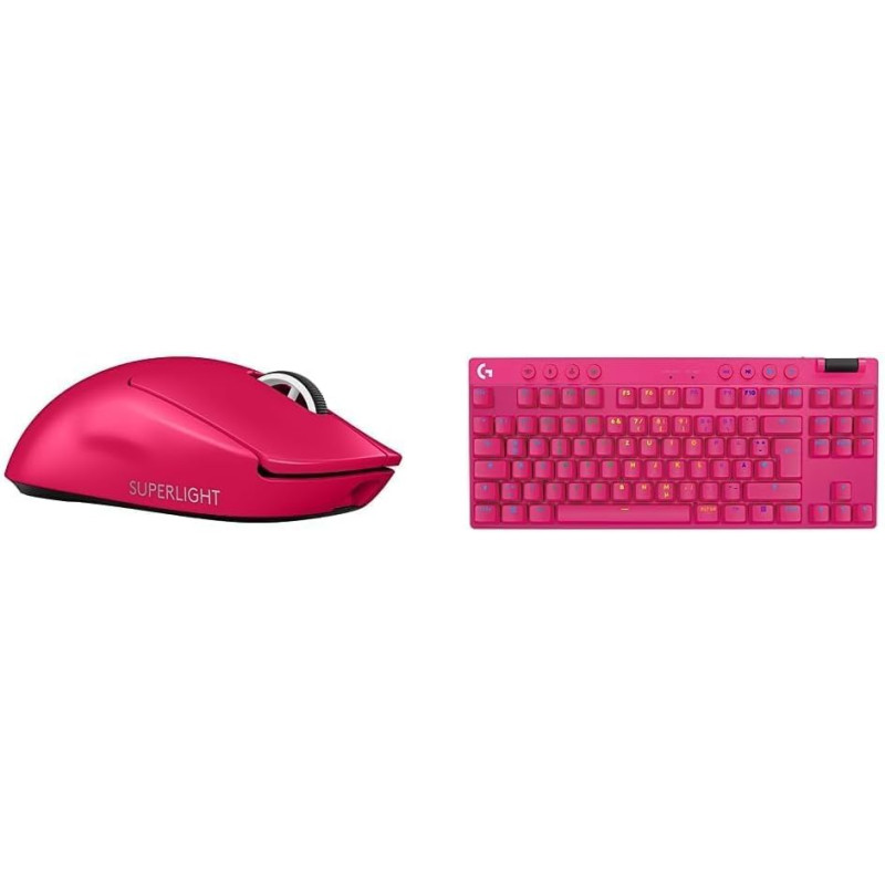 Logitech G PRO X SUPERLIGHT 2 LIGHTSPEED souris gaming sans fil, recharge USB-C, PC et Mac + PRO X TKL LIGHTSPEED casque gaming 