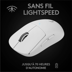 Logitech G PRO X SUPERLIGHT Souris Gaming sans Fil, Capteur Gaming HERO 25K, 25 600 PPP, Ultra-Léger avec 63g, 5 Boutons Program