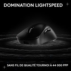 Logitech G PRO X SUPERLIGHT 2 DEX, souris de gaming sans fil, 60g souris Pro-Grade pour droitier, 5 boutons programmables, recha