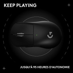 Logitech G PRO X SUPERLIGHT 2 DEX, souris de gaming sans fil, 60g souris Pro-Grade pour droitier, 5 boutons programmables, recha