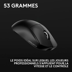 Logitech G Pro X Superlight 2c, Souris de Gaming sans Fil, Souris Pro-Grade compacte 53 g avec 5 Boutons programmables, USB-C, c