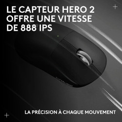 Logitech G Pro X Superlight 2c, Souris de Gaming sans Fil, Souris Pro-Grade compacte 53 g avec 5 Boutons programmables, USB-C, c