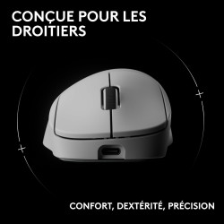 Logitech G PRO X SUPERLIGHT 2 DEX, souris de gaming sans fil, 60g souris Pro-Grade pour droitier, 5 boutons programmables, recha