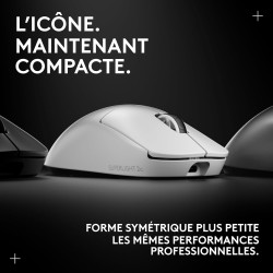 Logitech G Pro X Superlight 2c, Souris de Gaming sans Fil, Souris Pro-Grade compacte 53 g avec 5 Boutons programmables, USB-C, c