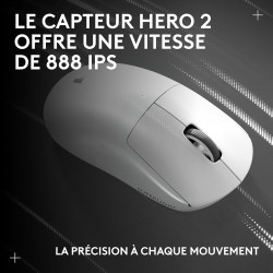 Logitech G Pro X Superlight 2c, Souris de Gaming sans Fil, Souris Pro-Grade compacte 53 g avec 5 Boutons programmables, USB-C, c