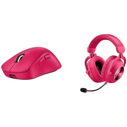 Logitech g pro x superlight 2 dex lightspeed, souris gaming sans fil, capteur 32k dpi, recharge usb-c + pro x 2 lightspeed casqu