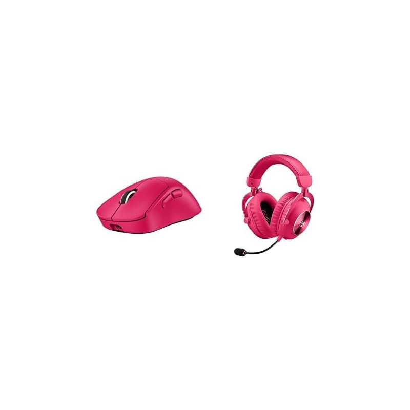 Logitech g pro x superlight 2 dex lightspeed, souris gaming sans fil, capteur 32k dpi, recharge usb-c + pro x 2 lightspeed casqu