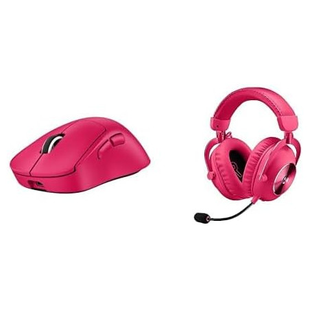 Logitech g pro x superlight 2 dex lightspeed, souris gaming sans fil, capteur 32k dpi, recharge usb-c + pro x 2 lightspeed casqu