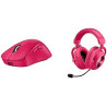 Logitech g pro x superlight 2 dex lightspeed, souris gaming sans fil, capteur 32k dpi, recharge usb-c + pro x 2 lightspeed casqu