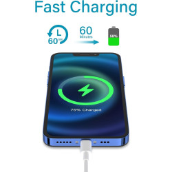 Lot de 3 câbles de charge rapides certifiés MFi de 2 m pour iPhone, Lightning vers USB, pour Apple iPhone 14, 13, 12, 11 Pro Max