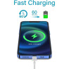 Lot de 3 câbles de charge rapides certifiés MFi de 2 m pour iPhone, Lightning vers USB, pour Apple iPhone 14, 13, 12, 11 Pro Max