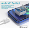 Lot de 3 câbles de charge rapides certifiés MFi de 2 m pour iPhone, Lightning vers USB, pour Apple iPhone 14, 13, 12, 11 Pro Max