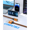 Aioneus Cable iPhone Chargeur iPhone [3m/Lot de 3] Cable Lightning USB MFi Certifié Nylon Tressé Cordon Charge Rapide Fil Ultra 