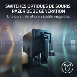 Razer DeathAdder V3 HyperSpeed - Souris e-Sport Gaming Ergonomique sans Fil Ultra légère avec 26K DPI (55g léger, revêtement Sof
