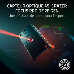 Razer DeathAdder V4 Pro - Souris Esport sans Fil Ergonomique ultralégère - 56g - 2,4 GHZ Hyperspeed - Focus Pro 45K Sensor - 8K 