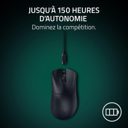 Razer DeathAdder V4 Pro - Souris Esport sans Fil Ergonomique ultralégère - 56g - 2,4 GHZ Hyperspeed - Focus Pro 45K Sensor - 8K 