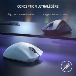 Razer DeathAdder V3 Pro - Souris Gaming Esports Ergonomique sans Fil (Design Ultra-léger de 64g, Capteur Optique Focus Pro 30K, 