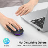 Cimetech souris sans fil rechargeable, souris bleutooth 5.1 usb 2.4ghz, 1000-1200-1600 dpi réglable, compatible avec macbook/tab
