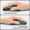 Cimetech souris sans fil rechargeable, souris bleutooth 5.1 usb 2.4ghz, 1000-1200-1600 dpi réglable, compatible avec macbook/tab