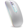 Cimetech souris bleutooth rechargeable, souris sans fil, souris silencieux de double modes (bleutooth 5.1 + usb 2.4g) 3 dpi pour