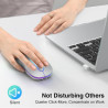 Cimetech souris bleutooth rechargeable, souris sans fil, souris silencieux de double modes (bleutooth 5.1 + usb 2.4g) 3 dpi pour
