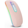 Cimetech souris sans fil rechargeable, souris bleutooth 5.1 usb 2.4ghz, 1000-1200-1600 dpi réglable, compatible avec macbook/tab