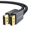 IVANKY Câble DisplayPort vers DisplayPort 3m Ultra HD 4K Câble DP Mâle Mâle en Nylon Tressé & Plaqués Or [4K@60Hz, 2K@165Hz, 2K@