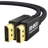 IVANKY 80Gbps Câble DisplayPort 2.1, [Certifié VESA] Supporte 16K@60Hz, 8K@240Hz, 4K@480Hz, 16K DisplayPort Compatible avec Free