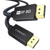 IVANKY 80Gbps Câble DisplayPort 2.1, Supporte 16K@60Hz, 8K@240Hz, 4K@480Hz, 16K DisplayPort Compatible avec FreeSync et G-Sync, 