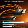 IVANKY 80Gbps Câble DisplayPort 2.1, Supporte 16K@60Hz, 8K@240Hz, 4K@480Hz, 16K DisplayPort Compatible avec FreeSync et G-Sync, 