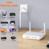 Ercielook Câble LAN CAT8 de 3 m, Câble réseau haute vitesse pour l'extérieur et l'intérieur, Rallonge de câble LAN 40 Gbit/s pou