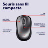 Trust Souris sans Fil Silencieuse avec Pile pour Gauchers et Droitiers, 800-1600 DPI, 83% Plastique Recyclé, Récepteur USB Stock