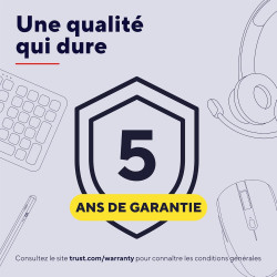 Trust Souris sans Fil Silencieuse avec Pile pour Gauchers et Droitiers, 800-1600 DPI, 83% Plastique Recyclé, Récepteur USB Stock