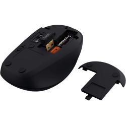 Trust yuki souris sans fil silencieuse bleutooth + 2.4ghz avec pile pour gauchers et droitiers, 75% plastique recyclé, souris bl