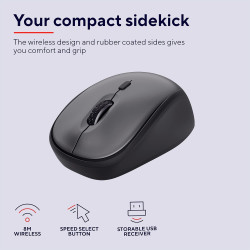 Trust Yvi+ 60 Pack - 60x Souris sans Fil Silencieuse avec Conception Durable, pour Gauchers et Droitiers, Récepteur USB Stockabl