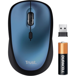 Trust Yvi+ Souris sans Fil Silencieuse avec Conception Durable, 800-1600 DPI, pour Gauchers et Droitiers, Récepteur USB Stockabl