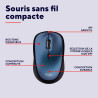 Trust Yvi+ Souris sans Fil Silencieuse avec Conception Durable, 800-1600 DPI, pour Gauchers et Droitiers, Récepteur USB Stockabl