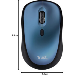 Trust Yvi+ Souris sans Fil Silencieuse avec Conception Durable, 800-1600 DPI, pour Gauchers et Droitiers, Récepteur USB Stockabl