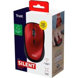 Trust Yvi+ Souris sans Fil Silencieuse avec Conception Durable, 800-1600 DPI, pour Gauchers et Droitiers, Récepteur USB Stockabl