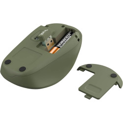 Trust Yvi+ Souris sans Fil Silencieuse avec Conception Durable, 800-1600 DPI, pour Gauchers et Droitiers, Récepteur USB Stockabl