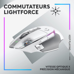 Logitech G G502 X PLUS LIGHTSPEED Souris Gaming RVB Sans Fil - Souris optique boutons hybrides LIGHTFORCE, LIGHTSYNC RVB, Capteu