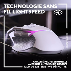 Logitech G G502 X PLUS LIGHTSPEED Souris Gaming RVB Sans Fil - Souris optique boutons hybrides LIGHTFORCE, LIGHTSYNC RVB, Capteu