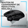 Logitech G502 X Souris Gaming Filaire - LIGHTFORCE boutons primaires hybrides optique-mécanique, capteur gaming HERO 25K, compat
