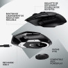 Logitech G502 X LIGHTSPEED Souris Gaming Sans Fil - Souris optique avec boutons optiques-mécaniques hybrides LIGHTFORCE, Capteur