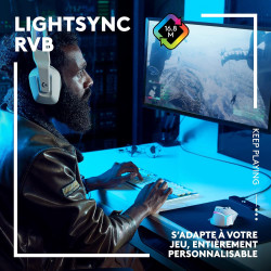 G502 x plus gaming mouse - noir + yeti gx bundle