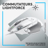 Logitech G502 X Souris Gaming Filaire - LIGHTFORCE boutons primaires hybrides optique-mécanique, capteur gaming HERO 25K, compat